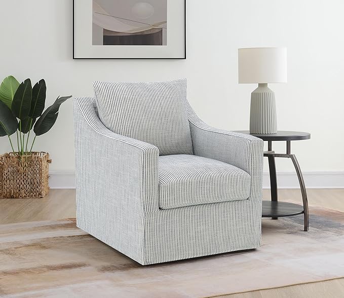 Sillón Giratorio Gris Tapizado 360° - Cojín Desmontable miniatura 2