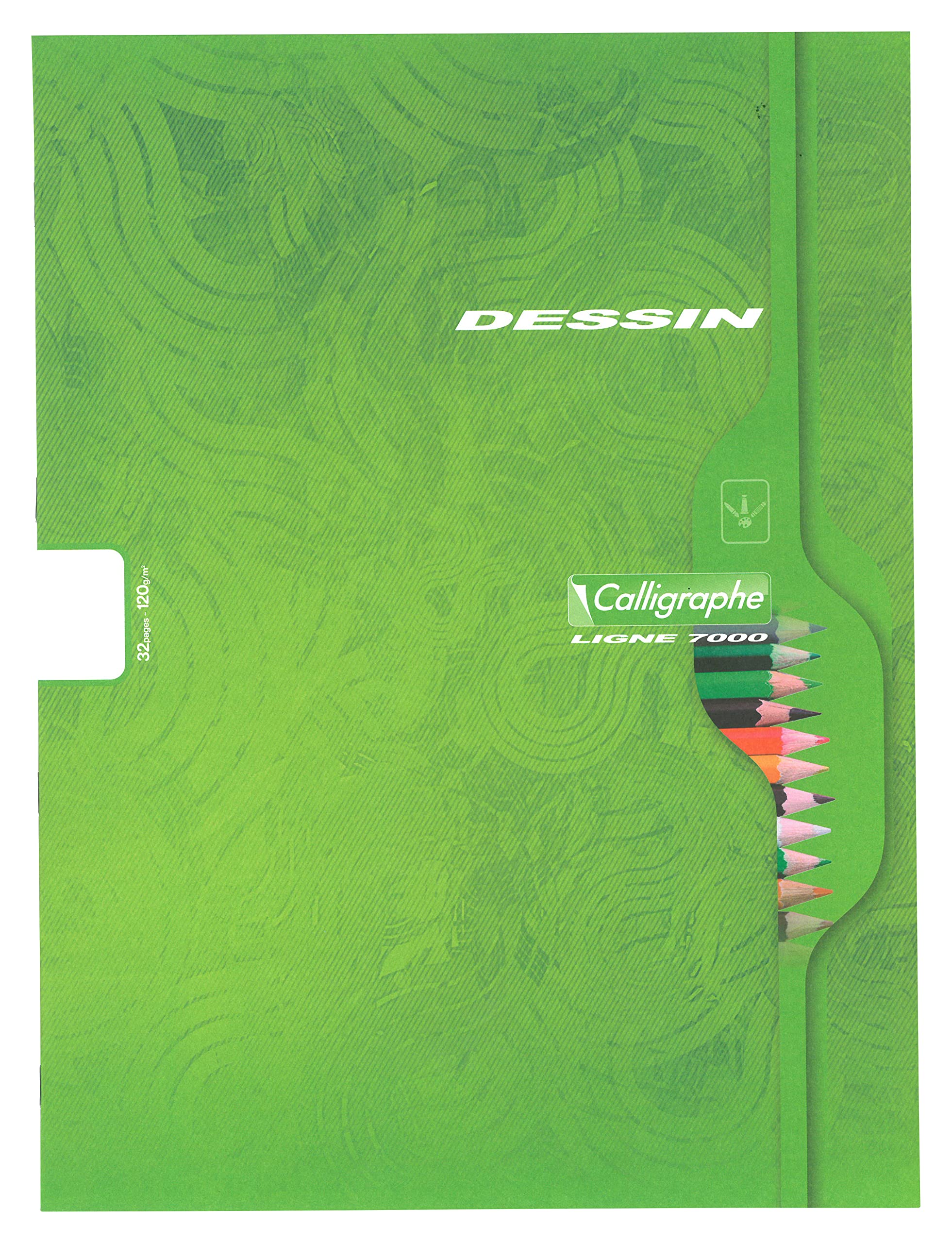 Calligraphe 7553C Set of 10 Drawing Notebooks (a Clairefontaine Brand), 24x32 cm, 32 Plain White Pages, 120 g Drawing Paper - Image 2