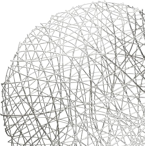 Miniatura 8 de "Occasions" - Juego de 10 manteles individuales redondos de vinilo prensado metálicomantel individual para centro de mesa de boda (verano, plateado)