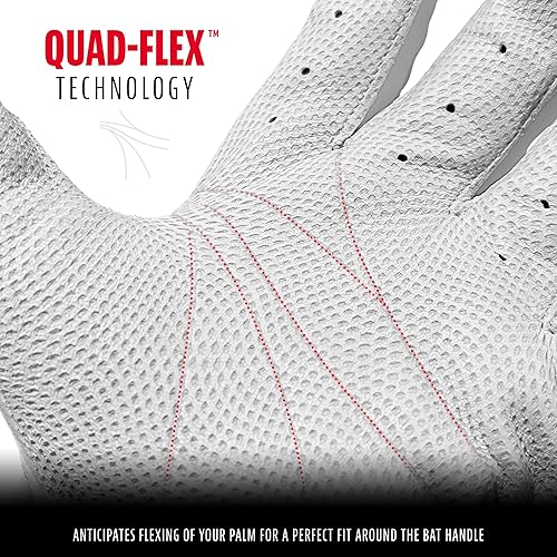 Miniatura 4 de Franklin Sports MLB - Guantes de bateo de béisbol CFX Pro para adultos y jóvenes, béisbol + sóftbol, varios tamaños + colores