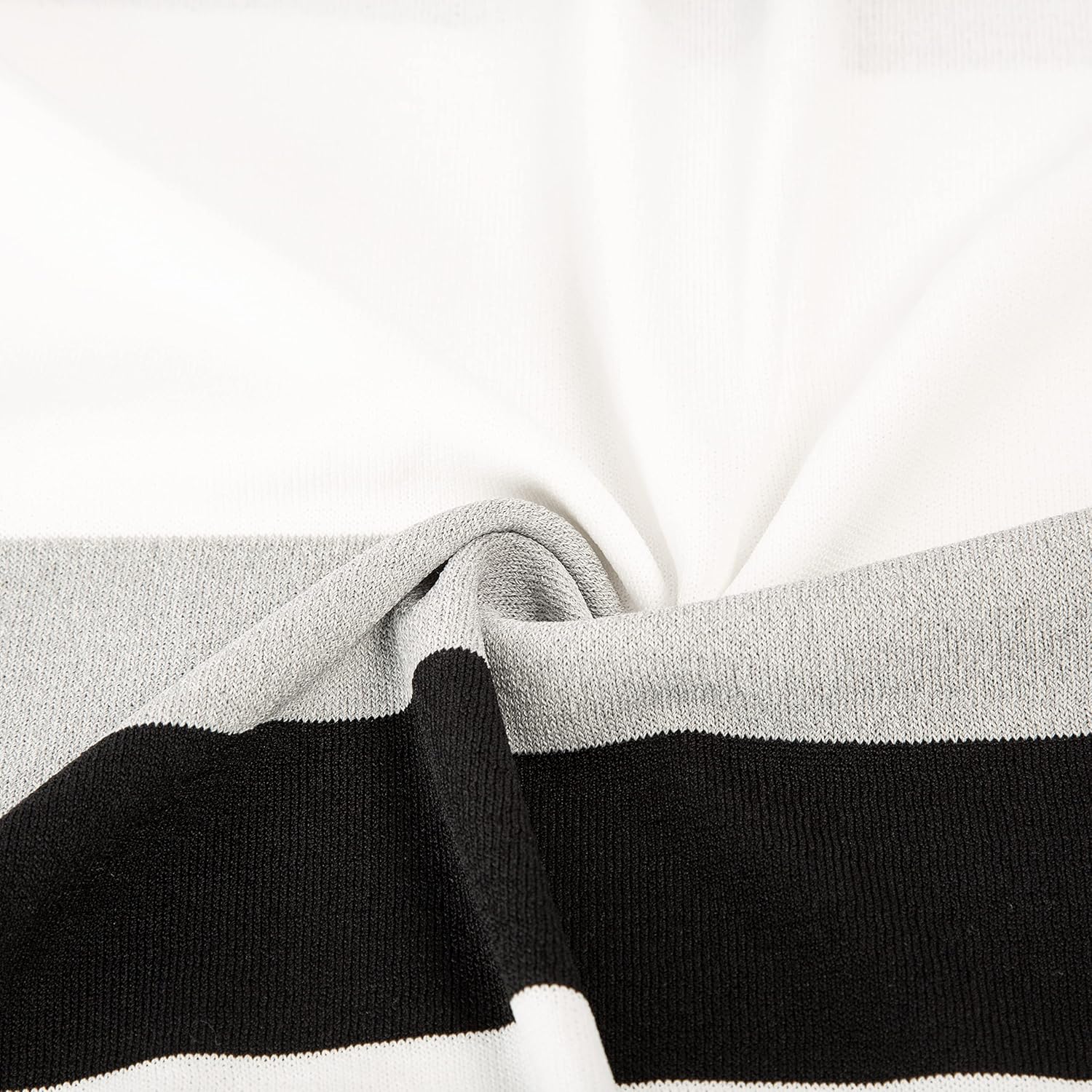 Men's Casual Short Sleeve Contrast Stripe Pullover Sweater Slim Fit Crewneck Knitwear M Ivory