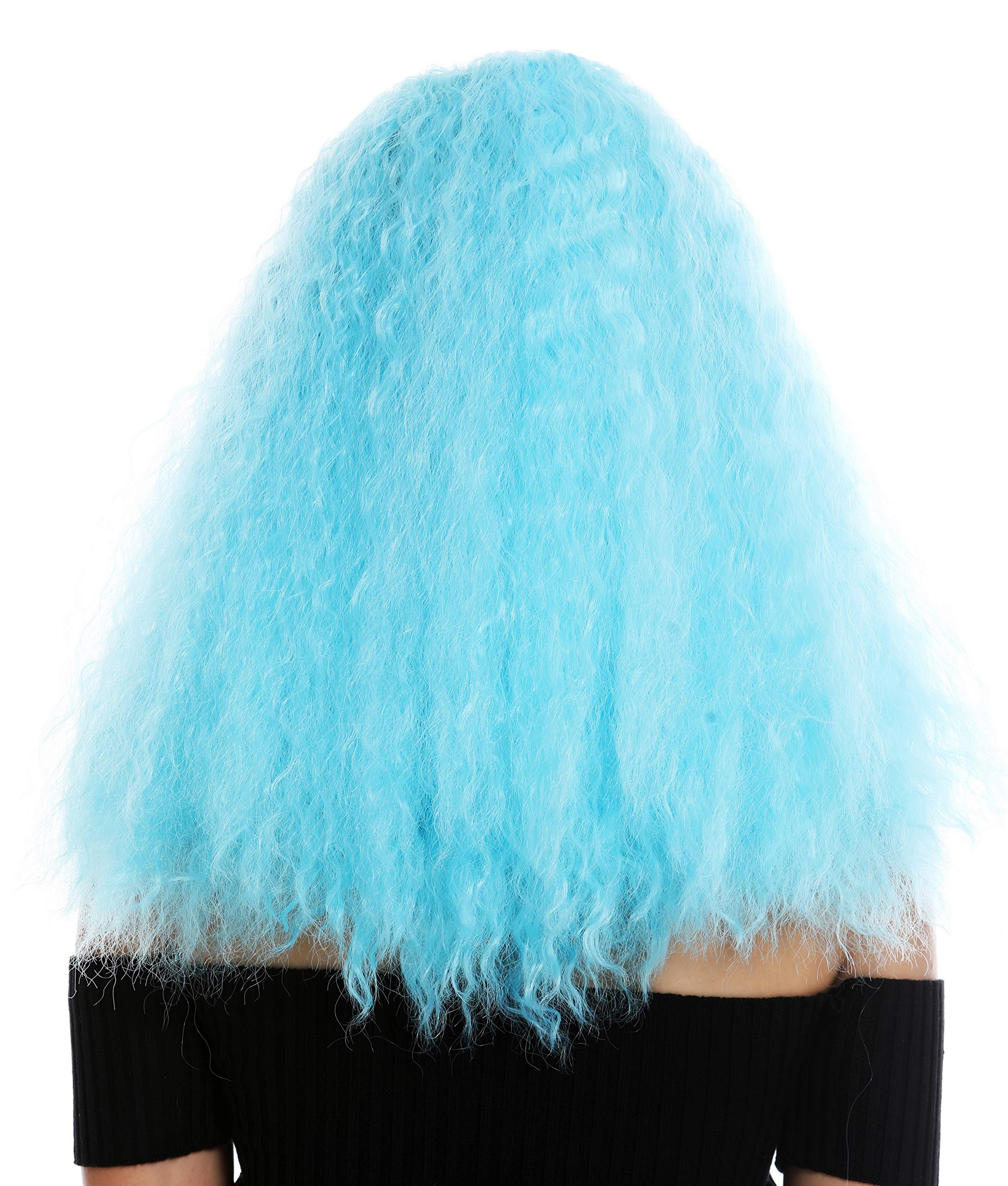 WIG ME UP, YZF-7304-T4516 women's quality wig very long voluminous frizzy curls middle parting blue, Ice blue (T4516) - Image 4