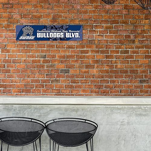 Vista 237 de Rico Industries Letrero de plástico de la NCAA de plástico de 4 x 16 pulgadas Alternativo