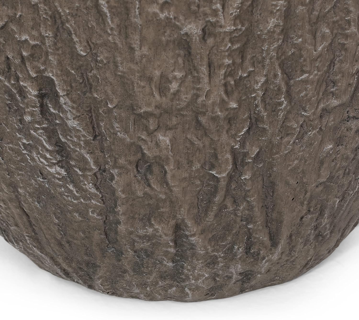 Christopher Knight Home Jorine Lightweight Concrete Planter, Cast Stone Plant Pot, Large Garden Urn, Patio Texture Finish Flower Pot for Balcony Backyard Poolside, No Assembly Needed, 27" H Brown