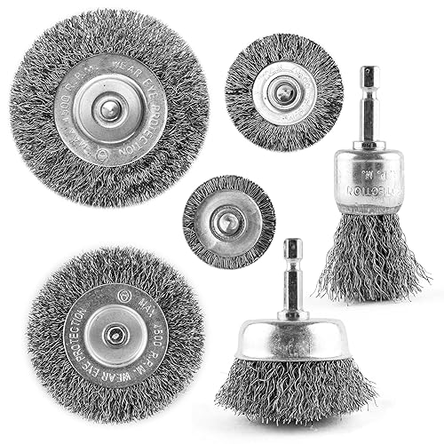 eHomeA2Z - Cepillo de acero para rueda de alambre (6 unidades)