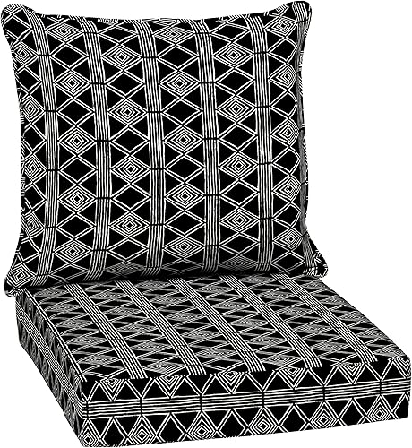 Miniatura 1 de Arden Selections Juego de asiento profundo para exteriores, 24 x 24, a prueba de lluvia, resistente a la decoloración, cojín de asiento profundo y