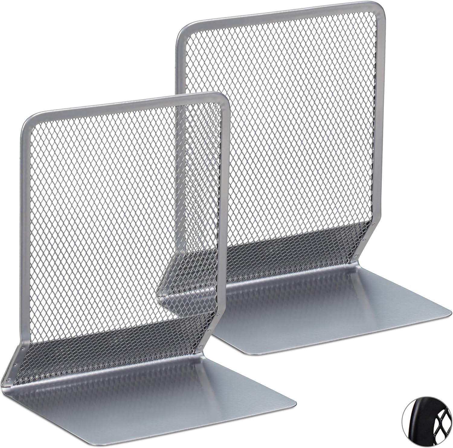 Relaxdays Bookend, Set of 2, Stands, DVDs, Magazines etc