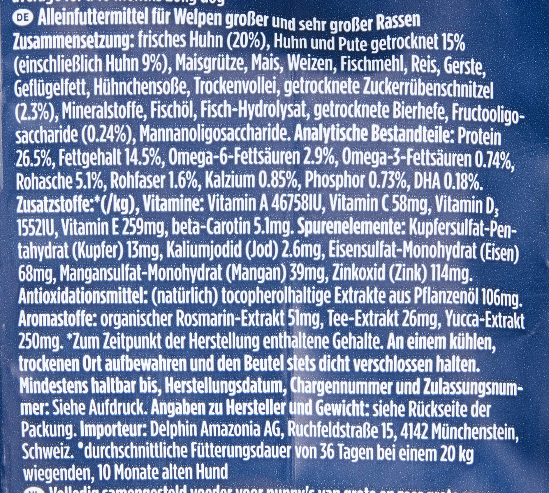 Eukanuba Welpenhundefutter für große Hunde, reich an frischem Hühn, 12 kg