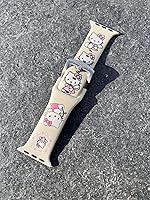 Vista 10 de Correa de silicona para Apple Watch de Hello Kitty para 38/40/1.614 in para Series 7/6/5/4/3/2/1/SE