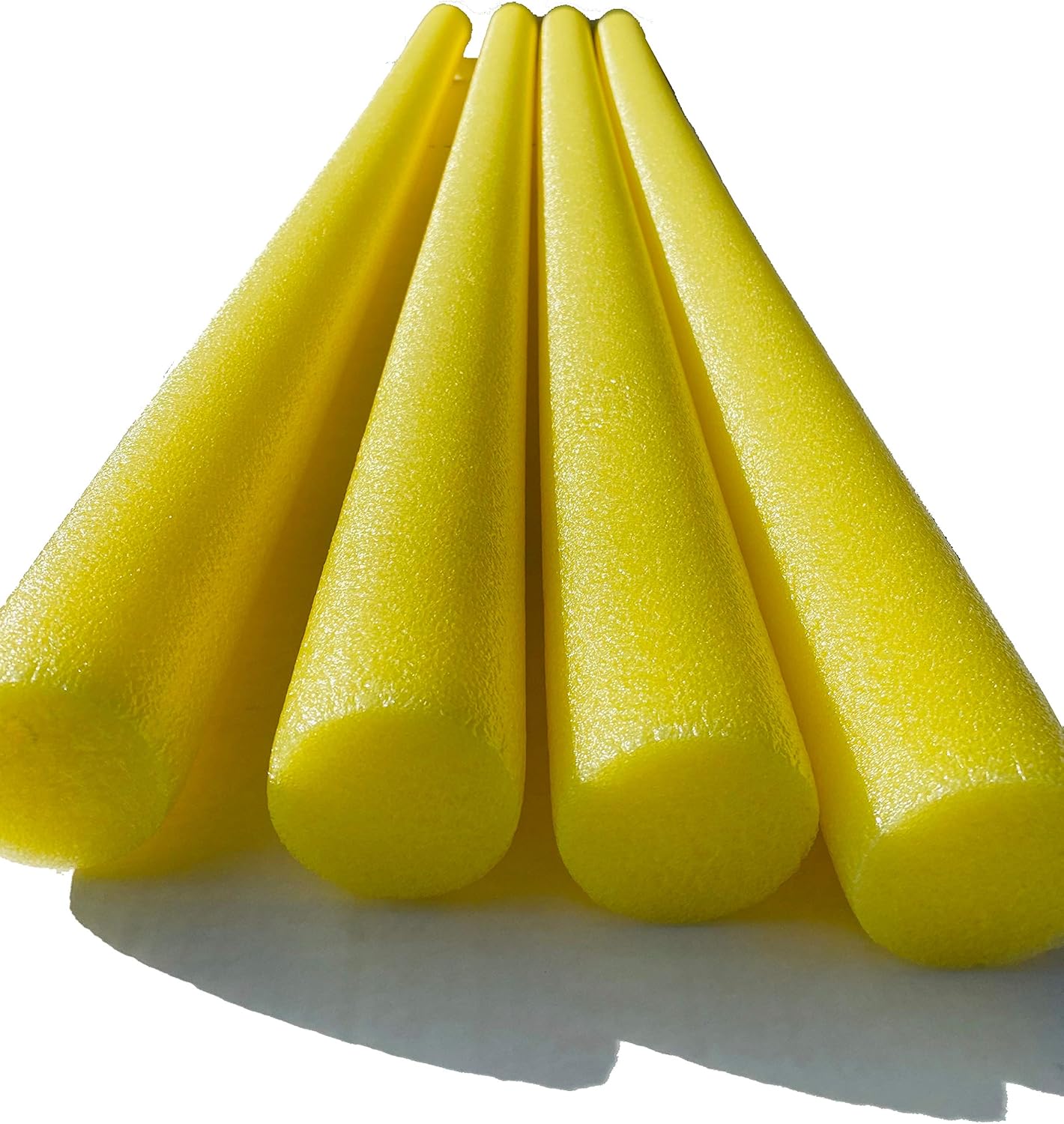 4 Pack Solid Core Flex Connex Swim Noodles 5 Foot Length (Yellow)