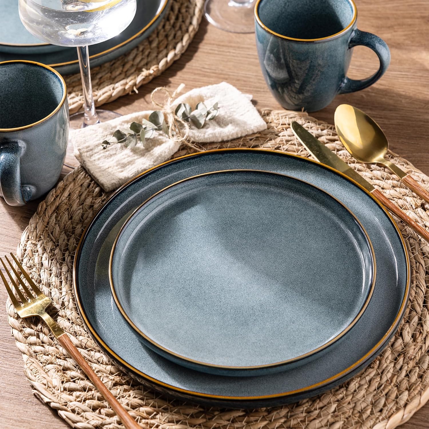 GBHOME Ceramic Coffee Mugs Set of 6, 12oz Stoneware Coffee Mugs Set For Dad Mom Women MEN, Light Weight Ceramic Coffee Cups for Latte/Tea/Beer/Hot Cocoa, Dishwasher & Microwave Safe - Image 7