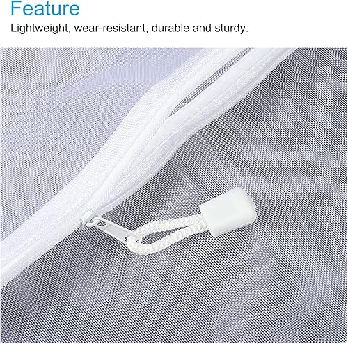 Miniatura 4 de MECCANIXITY Bolsas de malla con cremallera, estuche de nailon A4 con cremallera, bolsillos de almacenamiento para accesorios de oficina de viaje,