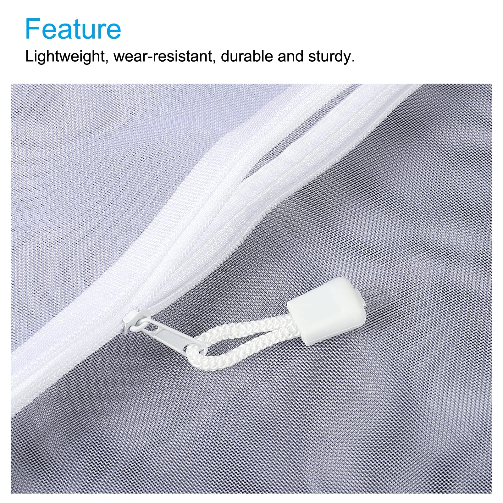 MECCANIXITY Mesh Zipper Bags, A4 Nylon Zip Pouch