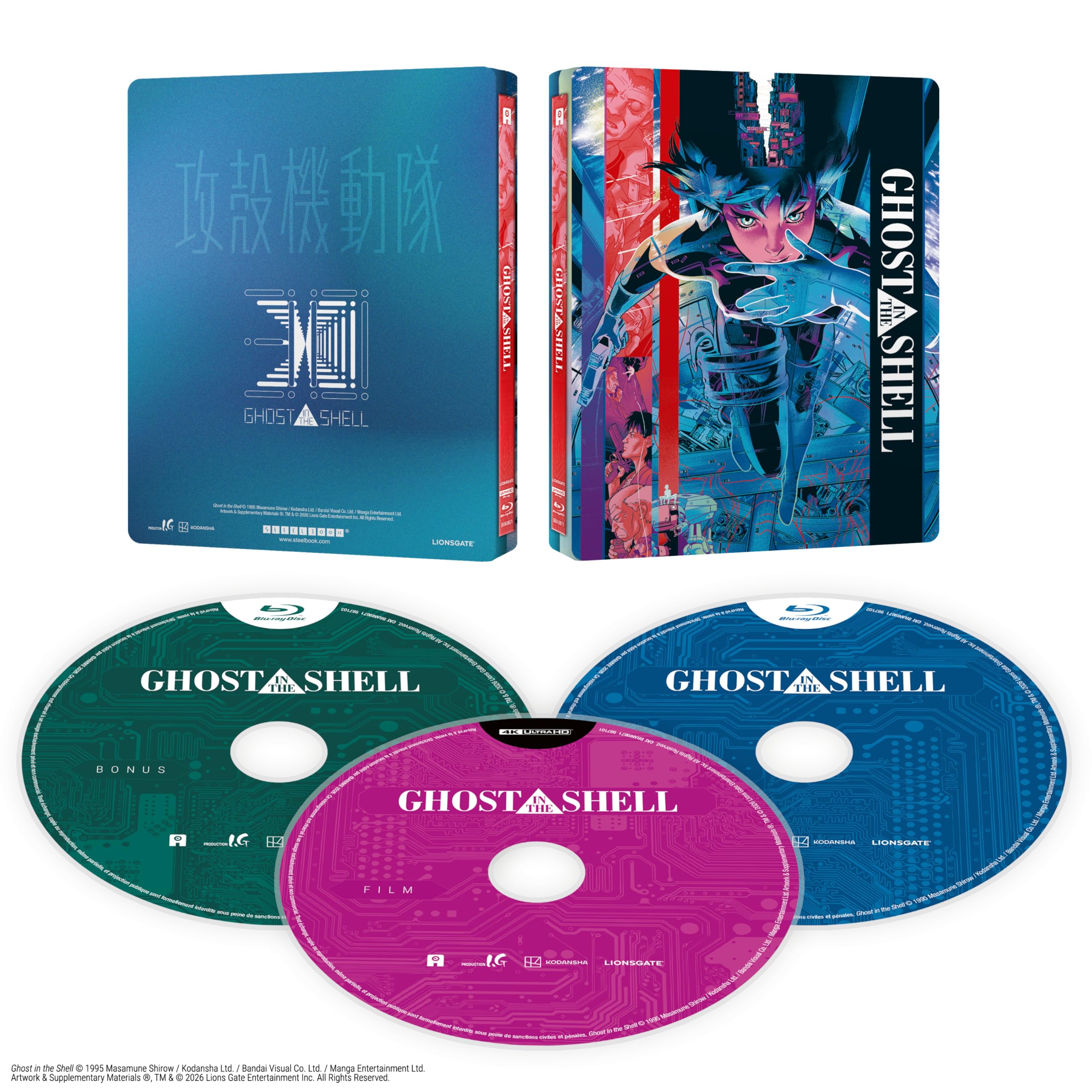 Ghost in the Shell - Steelbook Combo 4K UHD/Blu-ray - Edition spéciale 30ème anniversaire