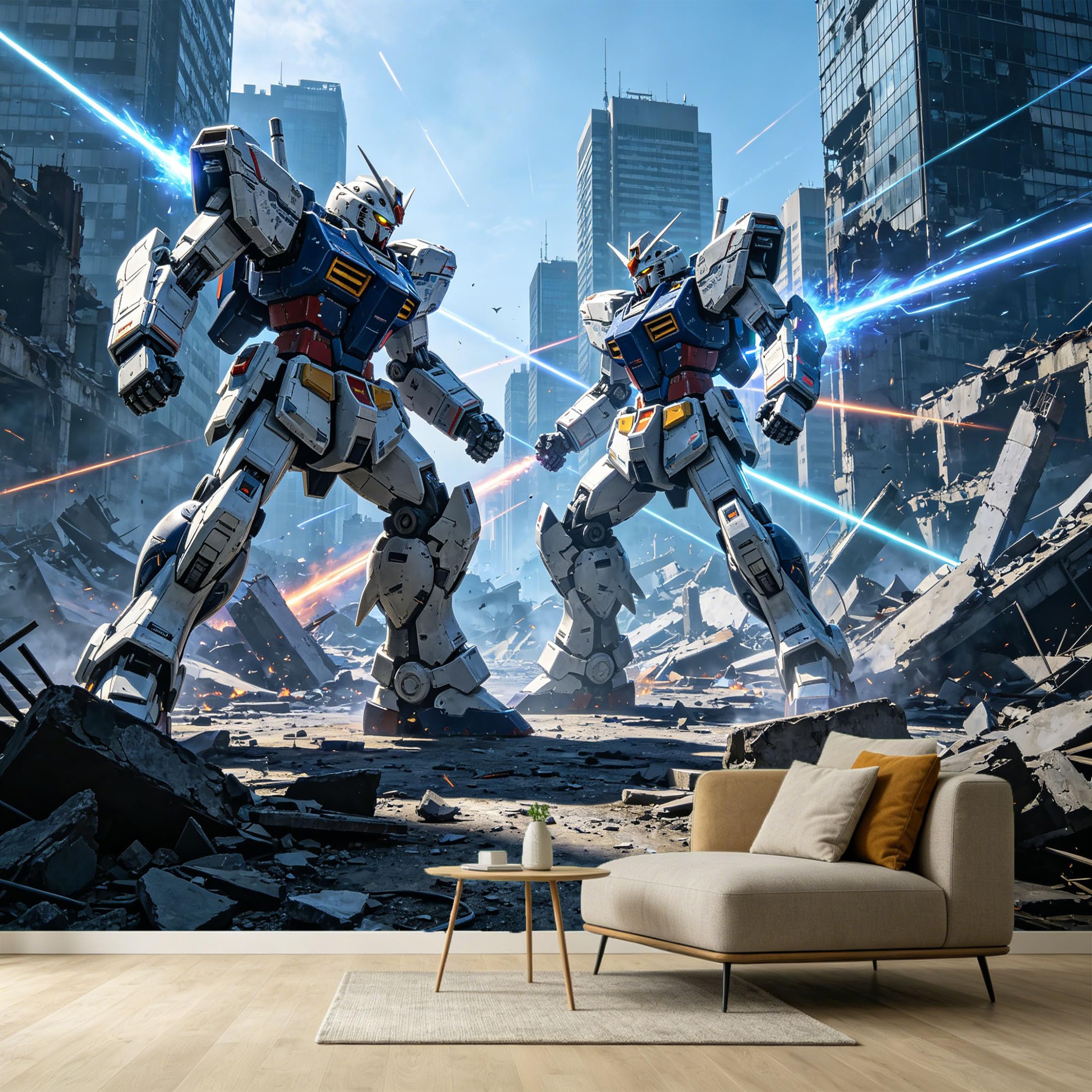 Custom Size Wall Murals Mecha Robot SciFi 3D Modern Industrial Cityscape SelfAdhesive Wall Fabric Removable Large Wallpaper for Photo Living Room Office Interior Decor
