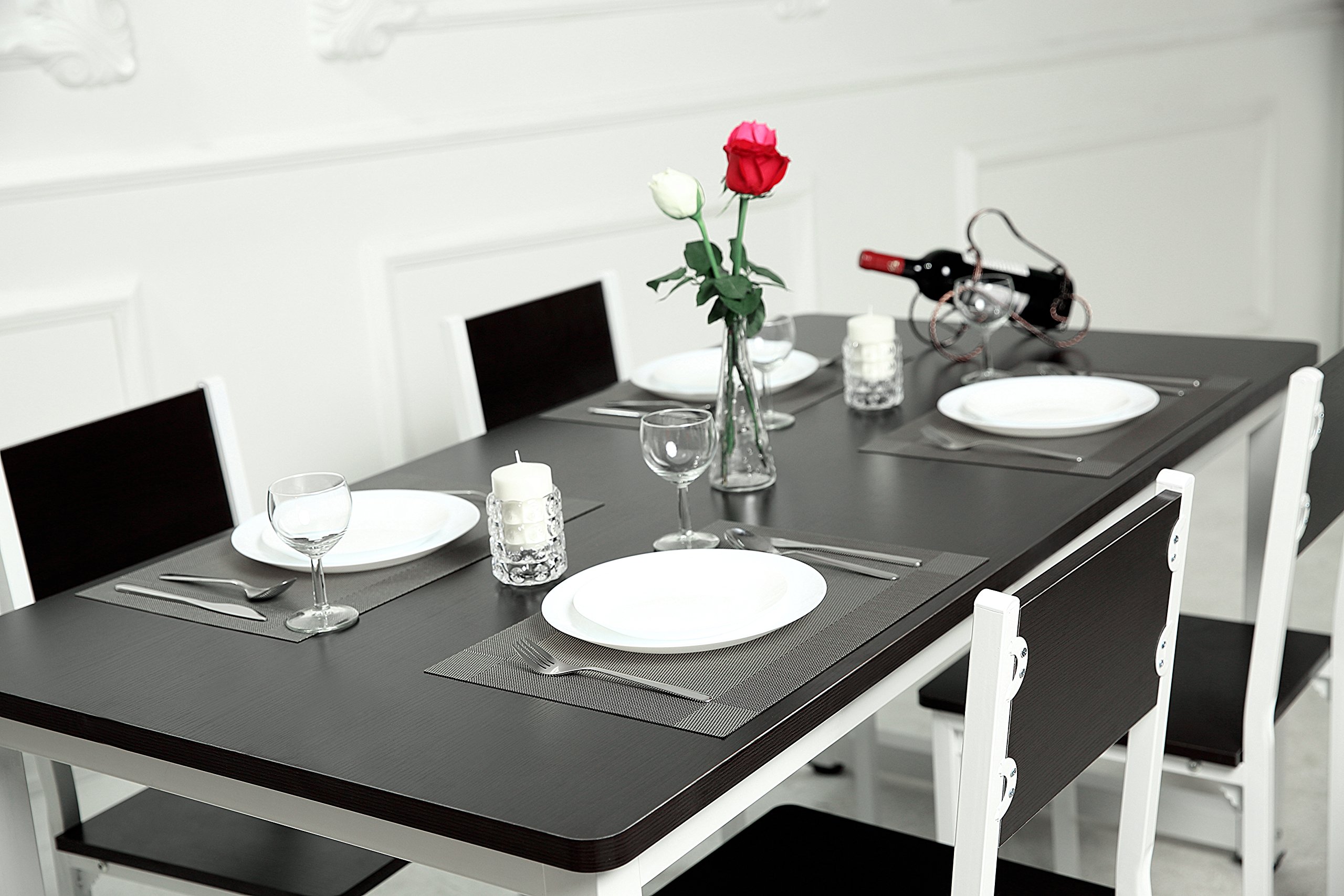 SICOHOME Placemats Set of 4,Grey Vinyl Placemats Buy Online in United