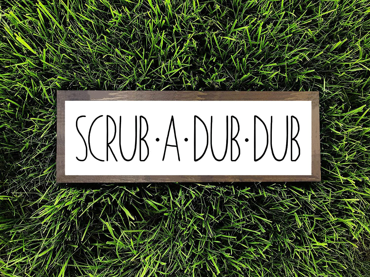 Szhmz Colour-306 Scrub A Dub Dub Sign | Metal Sign | Bathroom Decor | Gifts For Her | Rustic Country Home Decor | Farmhouse Style | 4X16 Inch | Tin Sign