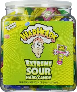Warheads Extreme Sour Hard Candy (Pack of 240)