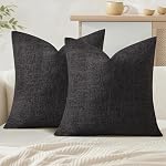 JIUZHEN 12x20 Inch Khaki Lin Jetez des housses d'oreiller 2, Décoration moderne ferme Oreillers Soft respirant Lavable Coussin zippé Coussins pour Canapé Chambre à coucher Accueil Décor
