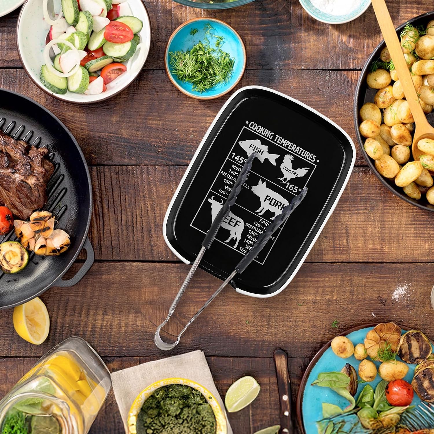 Funny Large Spoon Rest for Stove Top, Ceramic Spoon Holder, Black