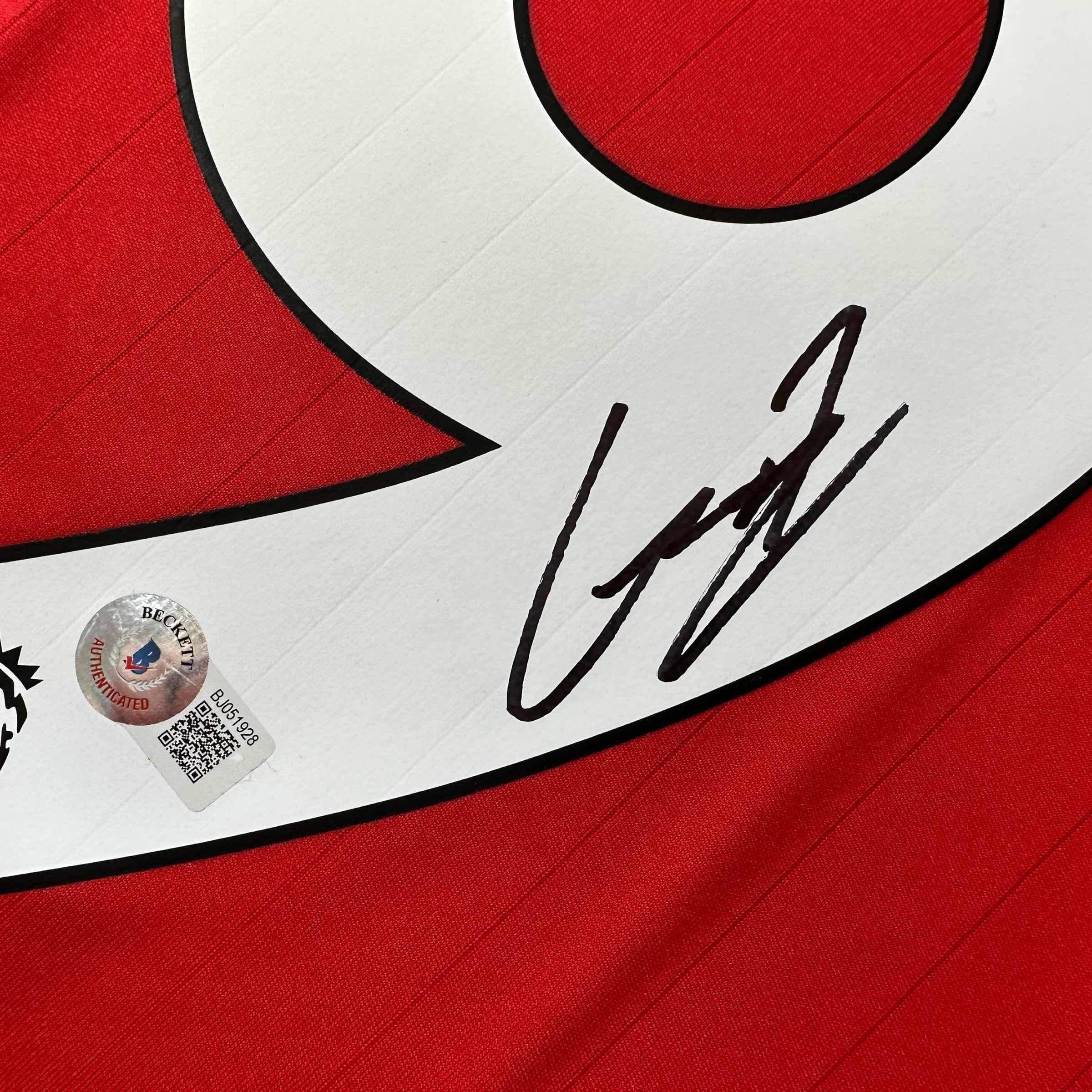 Maillot Manchester United Dédicacé Par Alejandro Garnacho – Certifié BAS