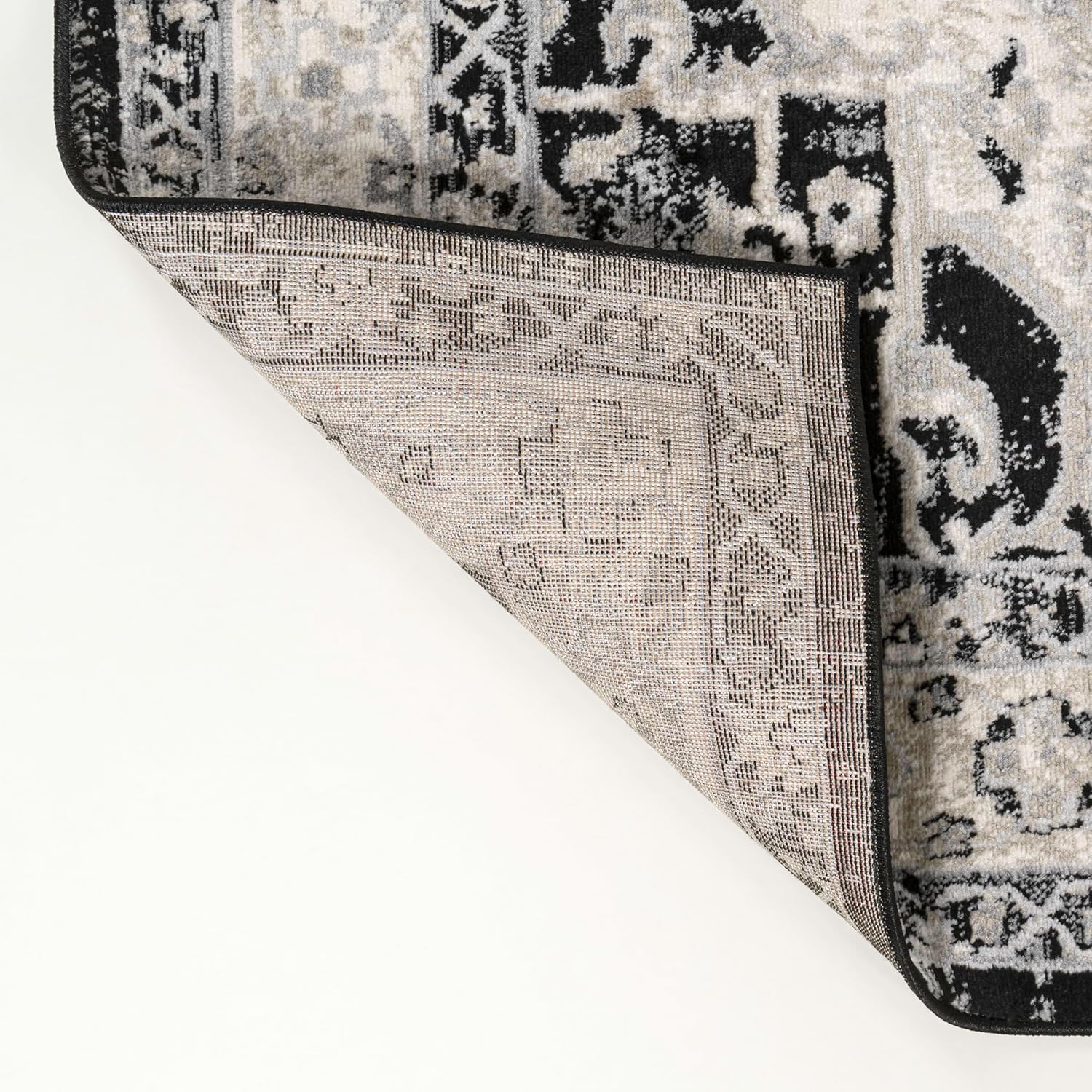 JONATHAN Y Vintage Medallion Indoor Runner Rug 2X8 Black/Ivory, Modern Boho for Living Room, Bedroom, Kitchen, Office, Easy-Cleaning, High Traffic, Pet-Friendly, Non-Shedding MDP106F-28