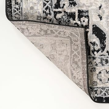 JONATHAN Y Vintage Medallion Indoor Runner Rug 2X8 Black/Ivory, Modern Boho for Living Room, Bedroom, Kitchen, Office, Easy-Cleaning, High Traffic, Pet-Friendly, Non-Shedding