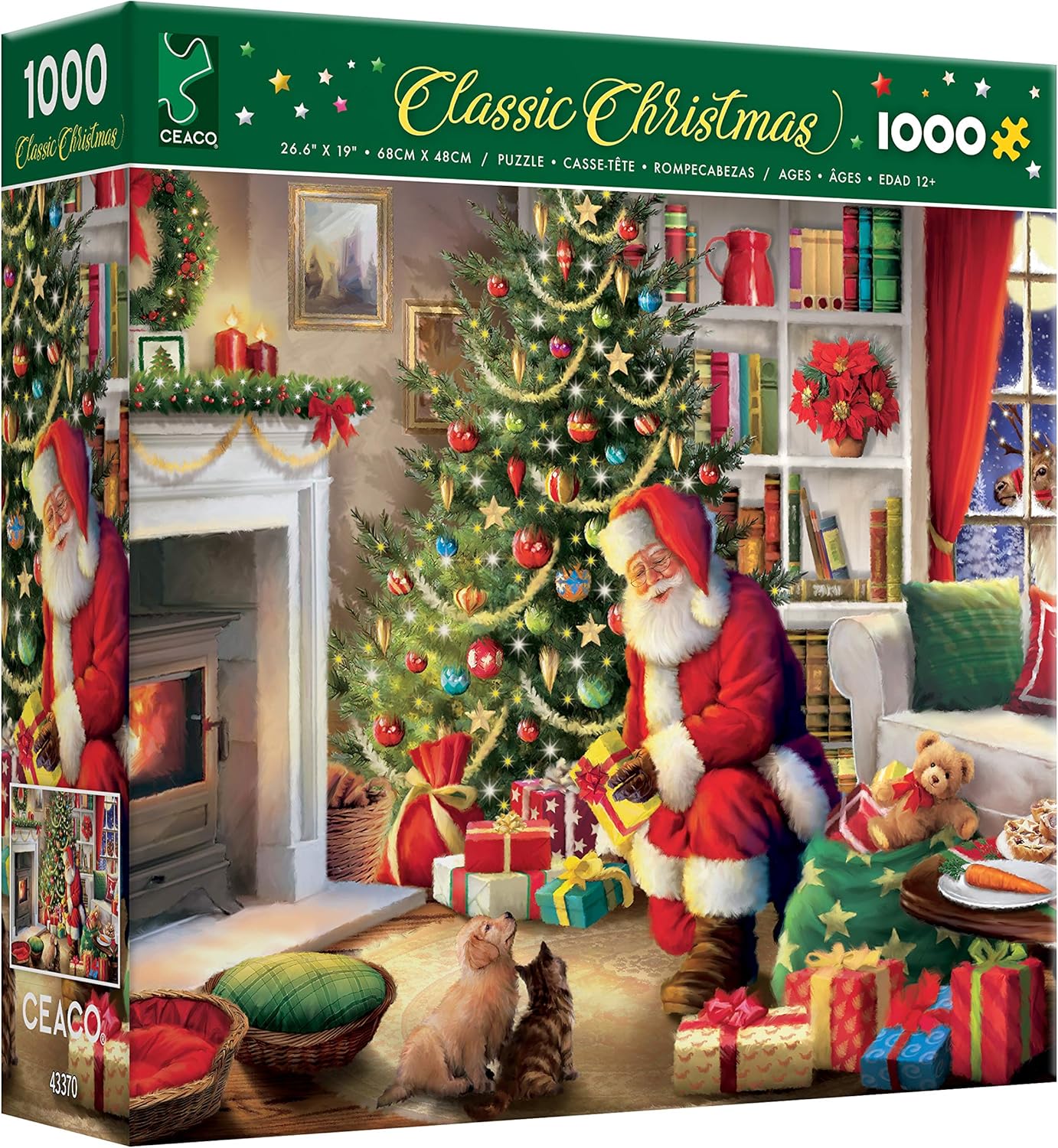 Ceaco Classic Christmas - Santa’s Visit Jigsaw Puzzle, 1000 Pieces