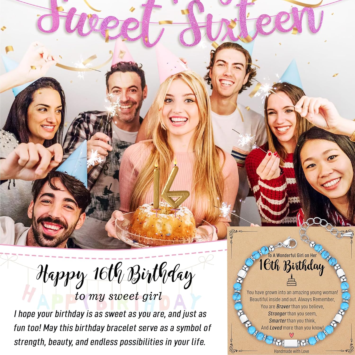 4mm Gemstone Birthday Bracelets for Women,10th to 60th Birthday Gifts for Women, Friend, Sister, Daughter, Mom, Grandma... - Image 2