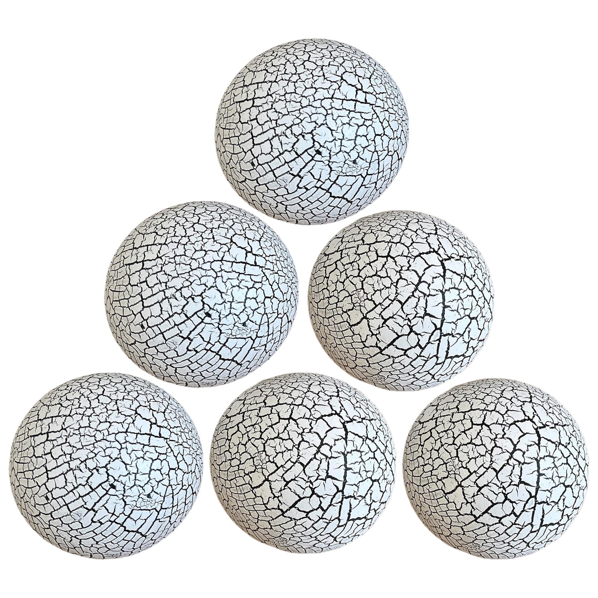 Set of 6 Decorative Orbs for Bowls and Vases - Home Decor Spheres Set - Coffee Table Decor Ball - Table Centerpiece Decorations for Living Dining Room