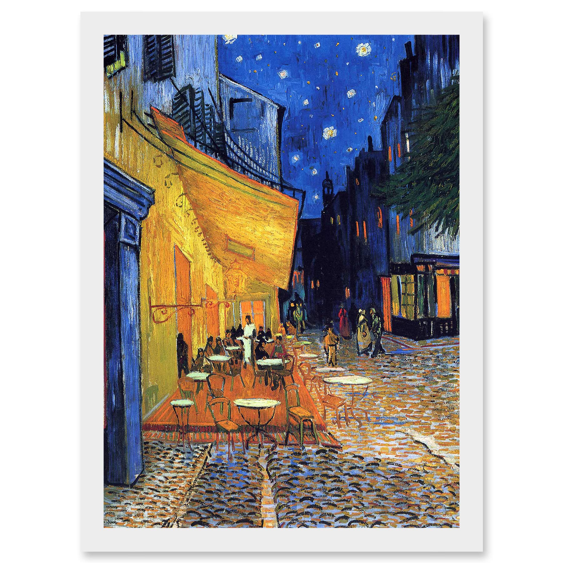 Artery8 Vincent Van Gogh Cafe Terrace At Night Place Du Forum Arles 1888 A4 Artwork Framed Wall Art Print