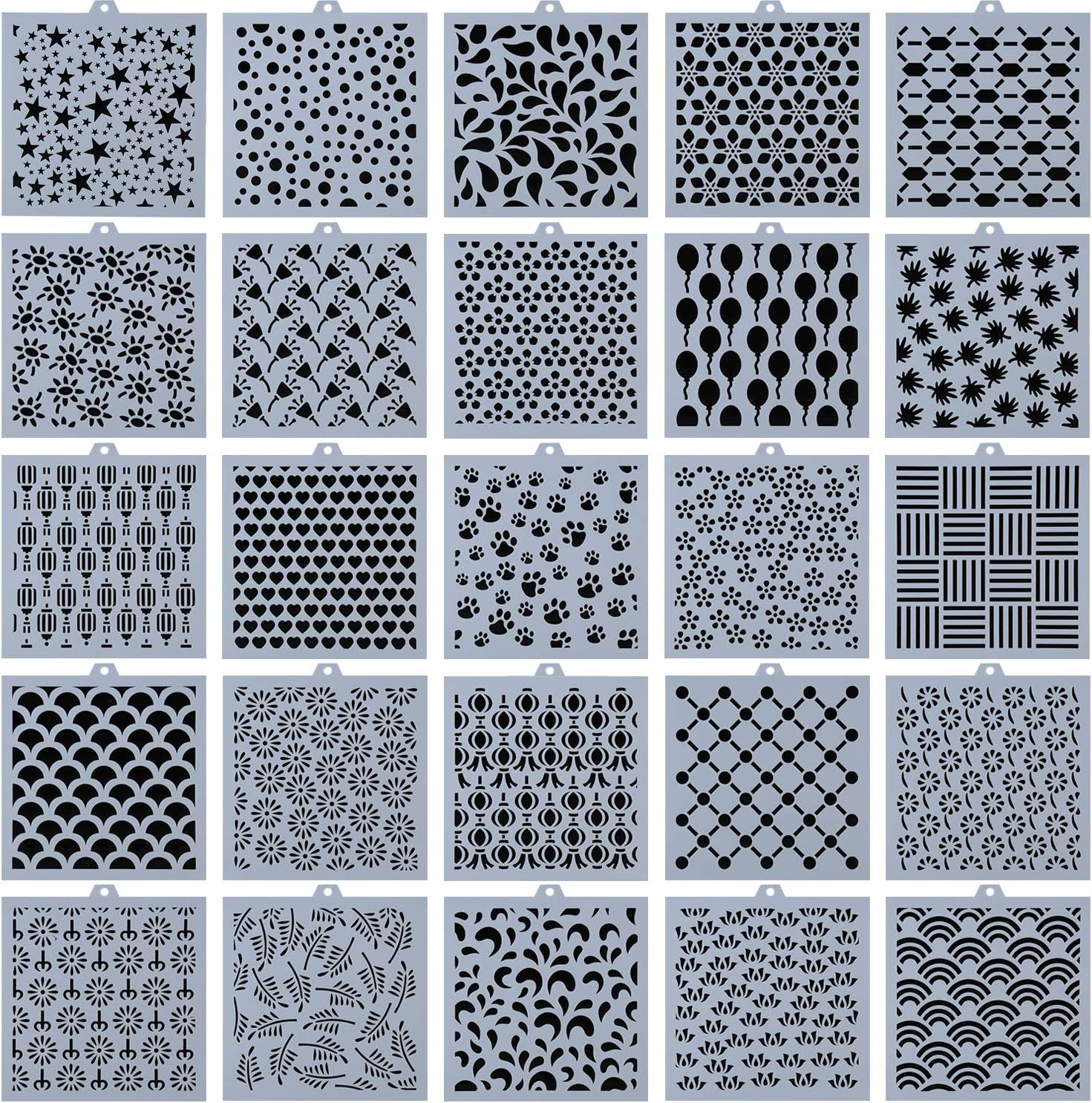 25-pack cookie stencil set for baking gingerbreads cookies cakes scrapbooking decor template mold