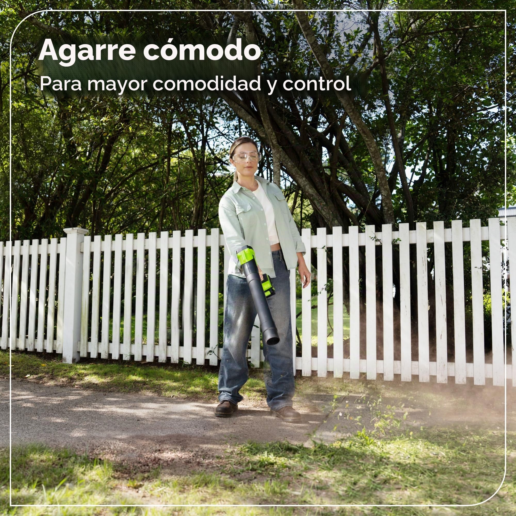 Greenworks 24V Soplador de Hojas con Batería 4Ah y Cargador Rápido 65W PD, 209km/h 7,65m³/min Soplador Eléctrico Potente para Jardín, Velocidad Variable BL1002HA1