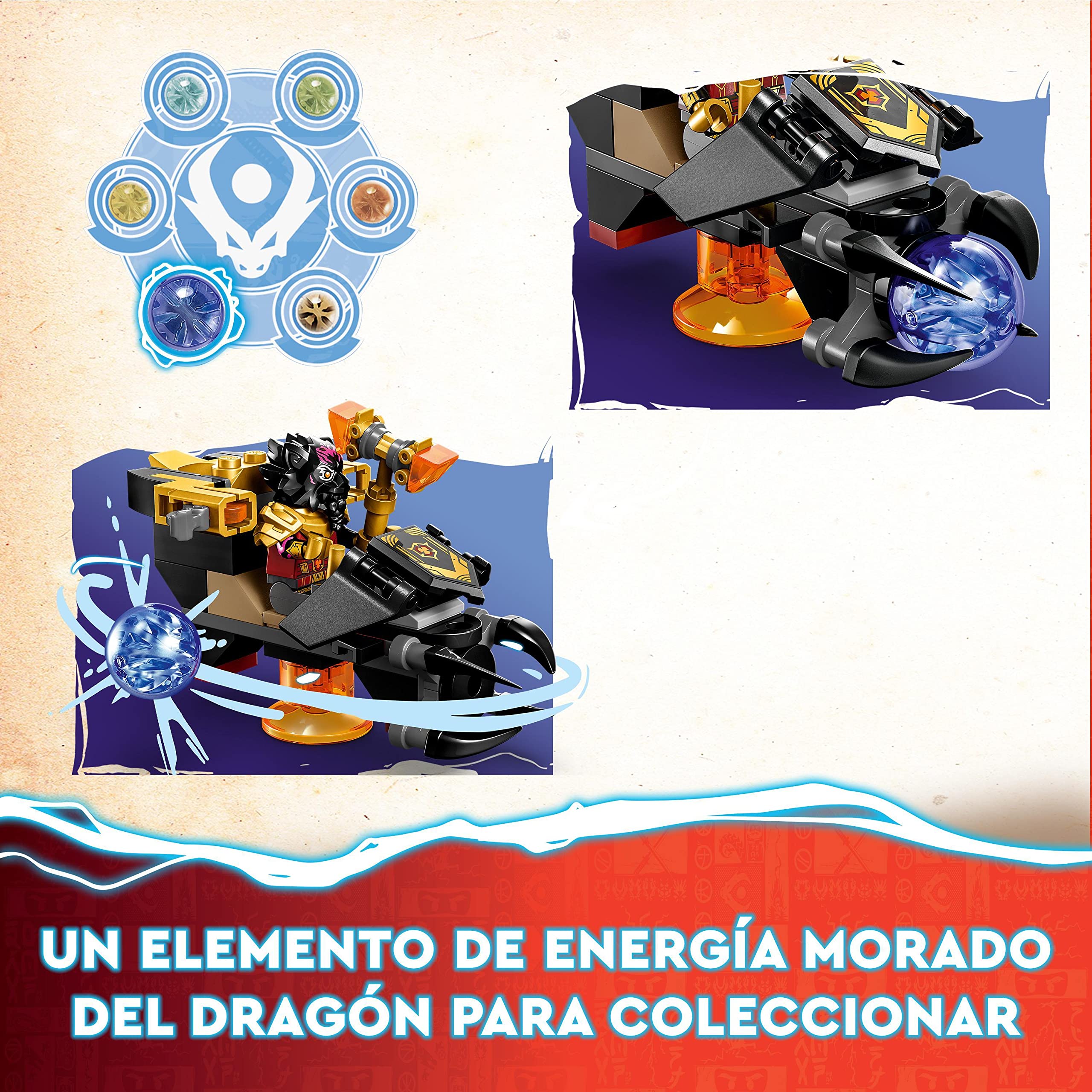 LEGO 71793 Ninjago Dragón de Lava Transformer Ola de Calor, Set de Juguete de la Serie de Televisión El Renacer de los Dragones con Figura de Criatura Mítica, con Las Minifiguras de Kai y Lloyd