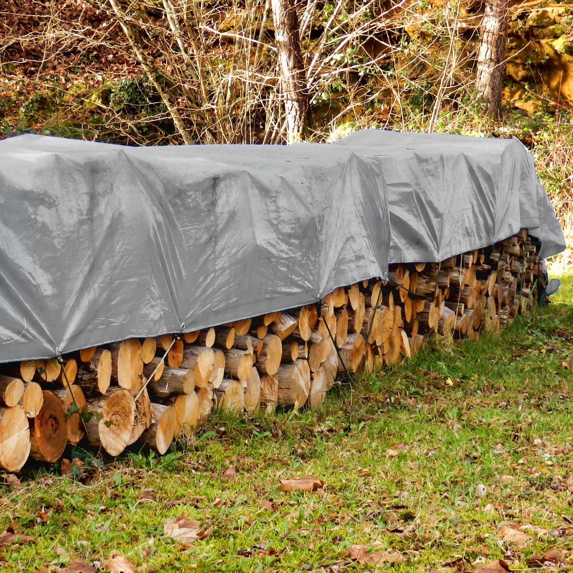 Bâche De Protection Lourde 6x12 M, 260g/m², Bleue, Avec œillets, Ecd-Germany