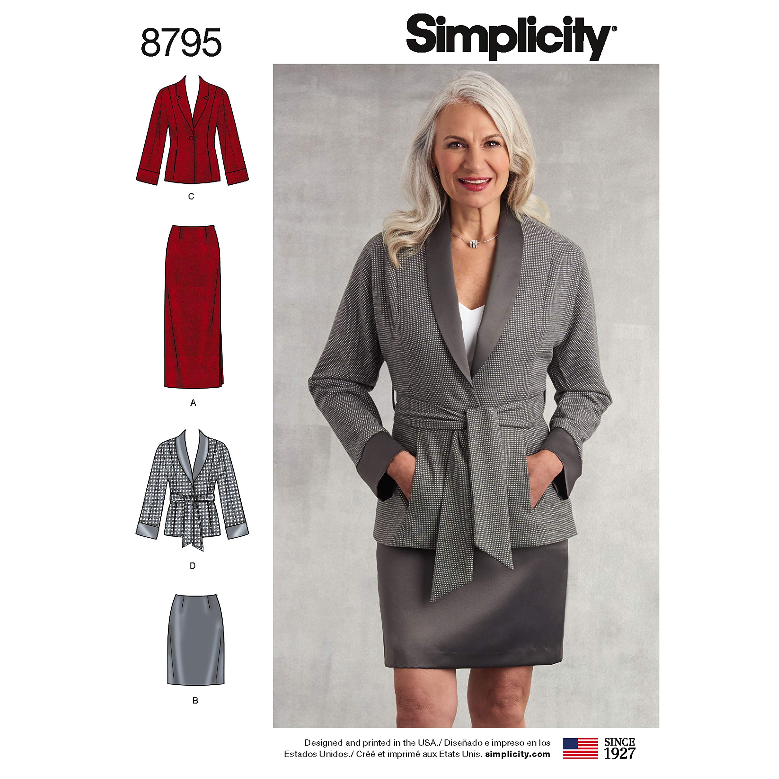Couture Jupe et Veste Simplicité 8795 pour votre Style Bureau