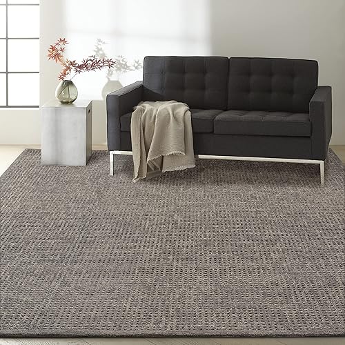 Volcanic Charcoal 7'9" x 9'9" Area Rug - Easy Clean,