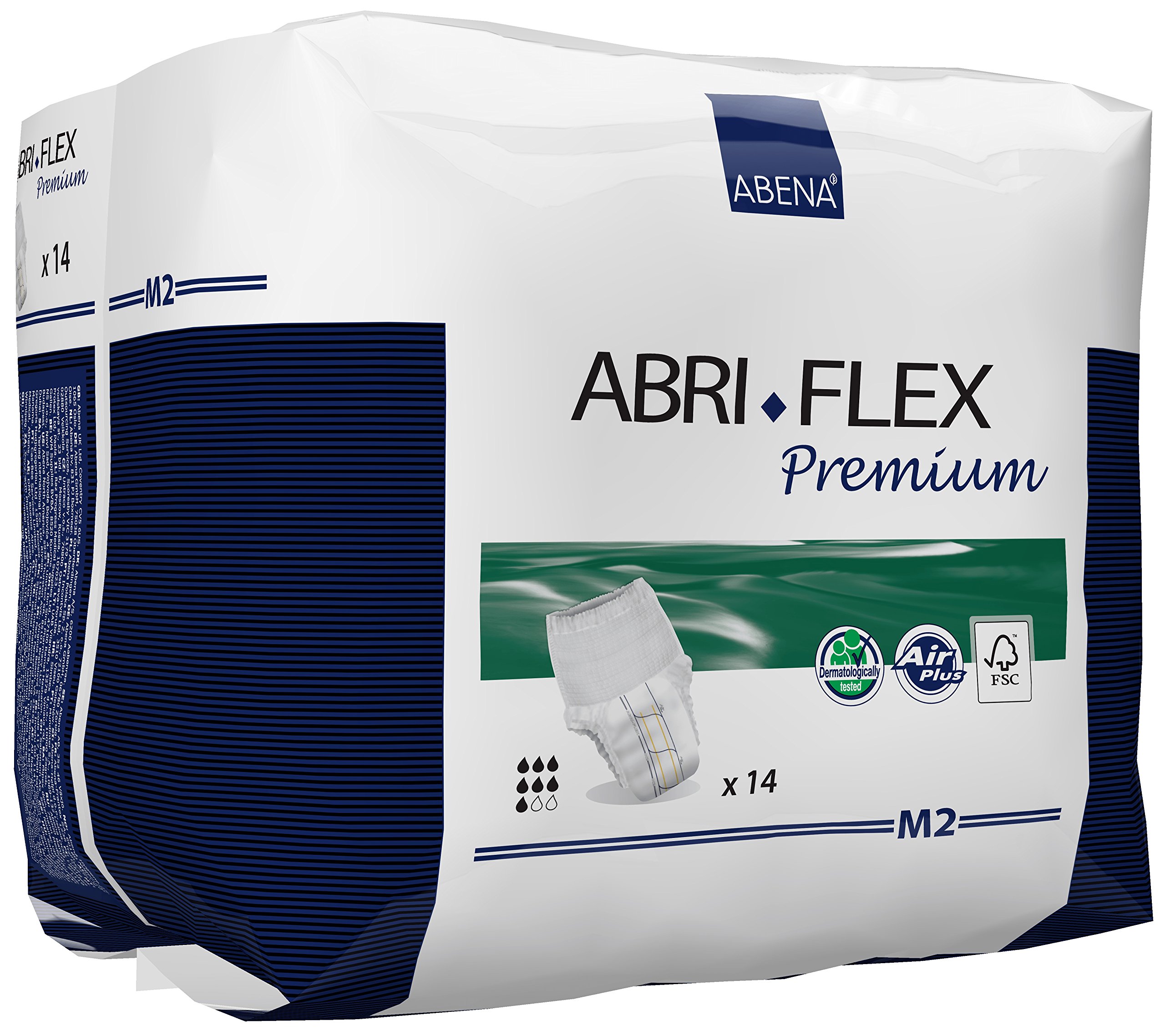 Abri-Flex Unisex Pant Style Pull-up Adult Diapers, Medium Size (Waist 32-44 in), Elastic Waist, Leakage Protection, Wetness Indicator, 14 Pieces