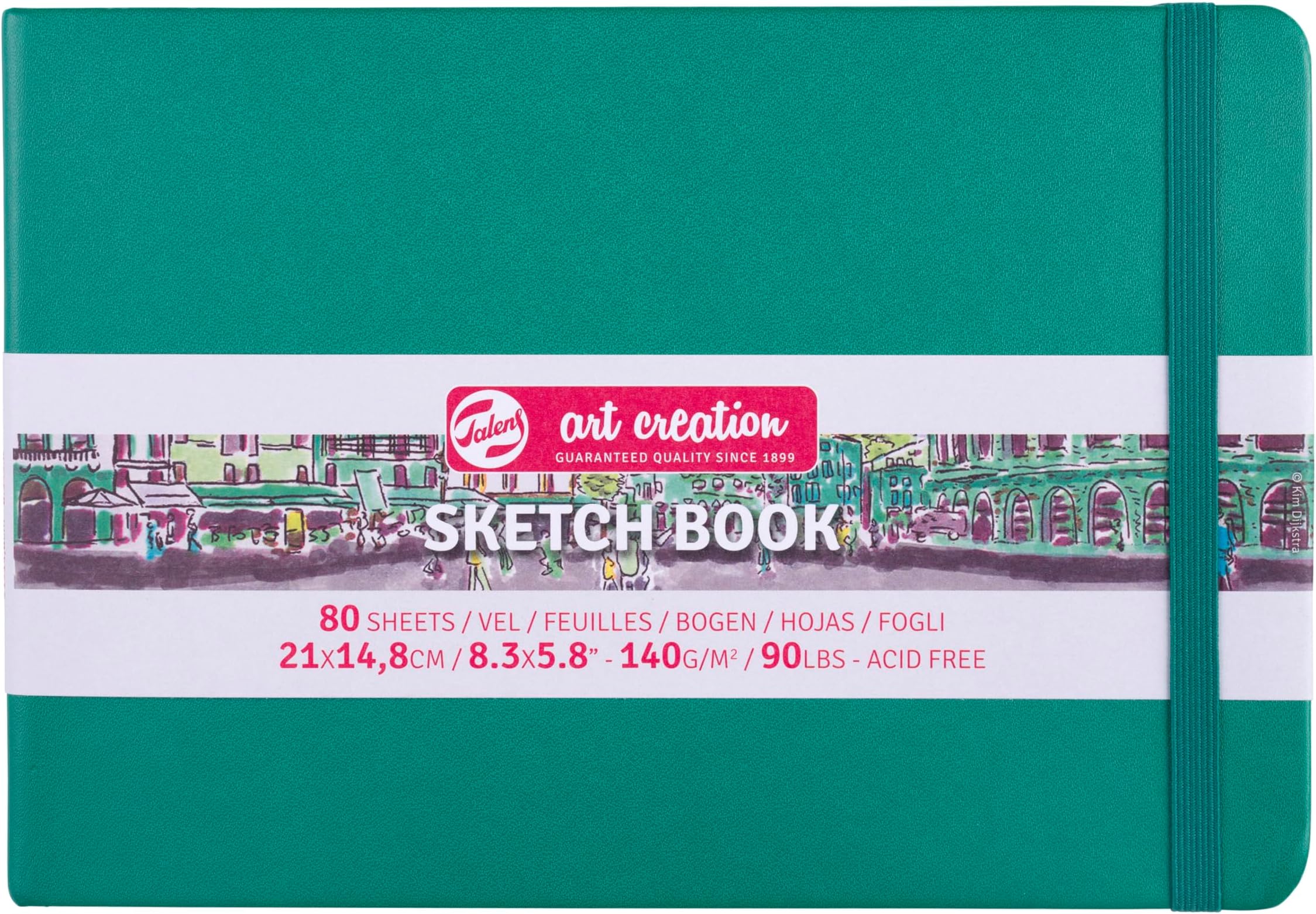 Talens Art Creation Sketchbook 80 Sheets, 21 cm x 15 cm Size, Forest Green