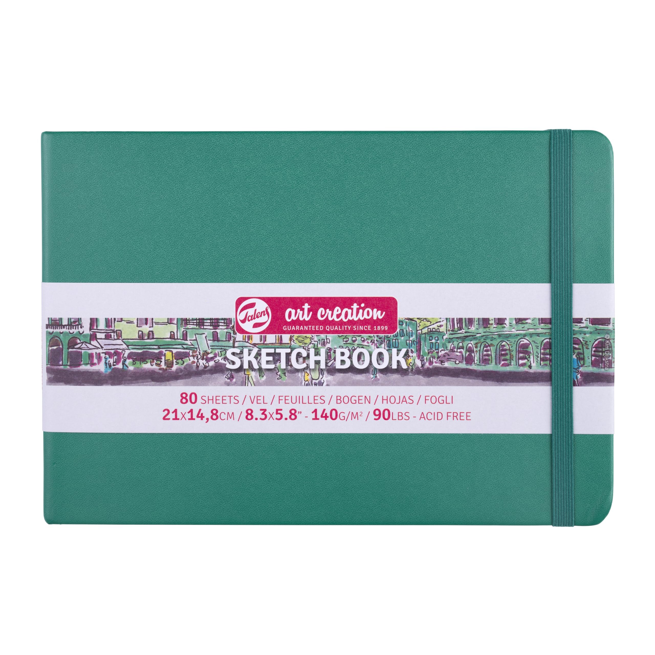 Talens Art Creation Sketchbook 80 Sheets, 21 cm x 15 cm Size, Forest Green