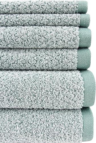 Miniatura 2 de Juego de 6 toallas de baño de jacquard de diamante, 2 toallas de baño, 2 toallas de mano, 2 paños de lavado