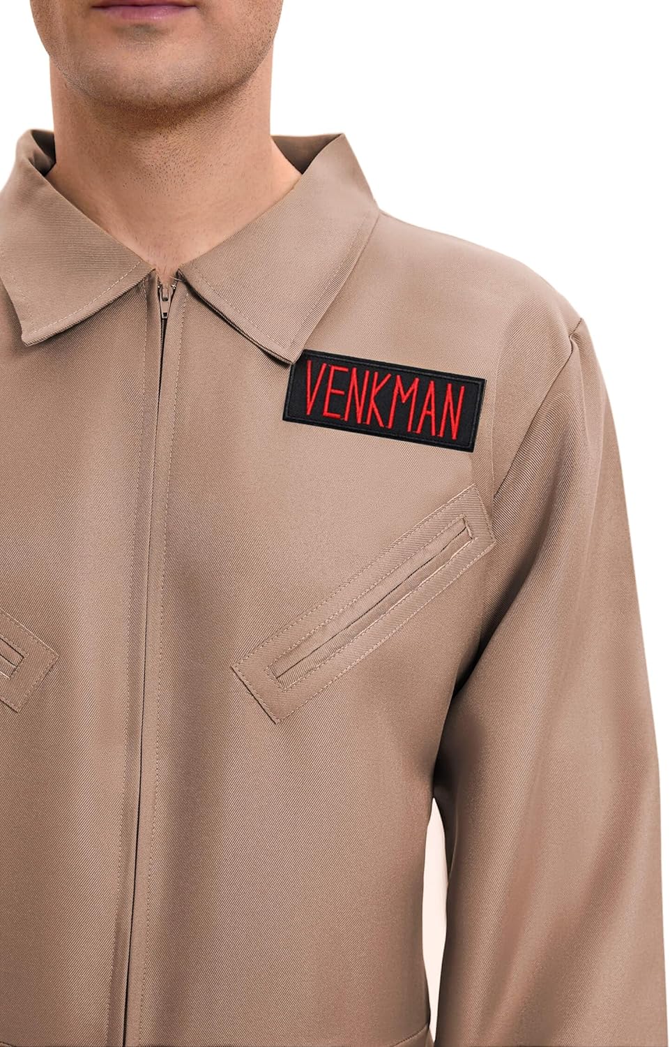 3 Pcs Ghost Costume Adult Deluxe Set for Halloween Dress Up Party and Roleplay Cosplay with Proton Pack - Image 4