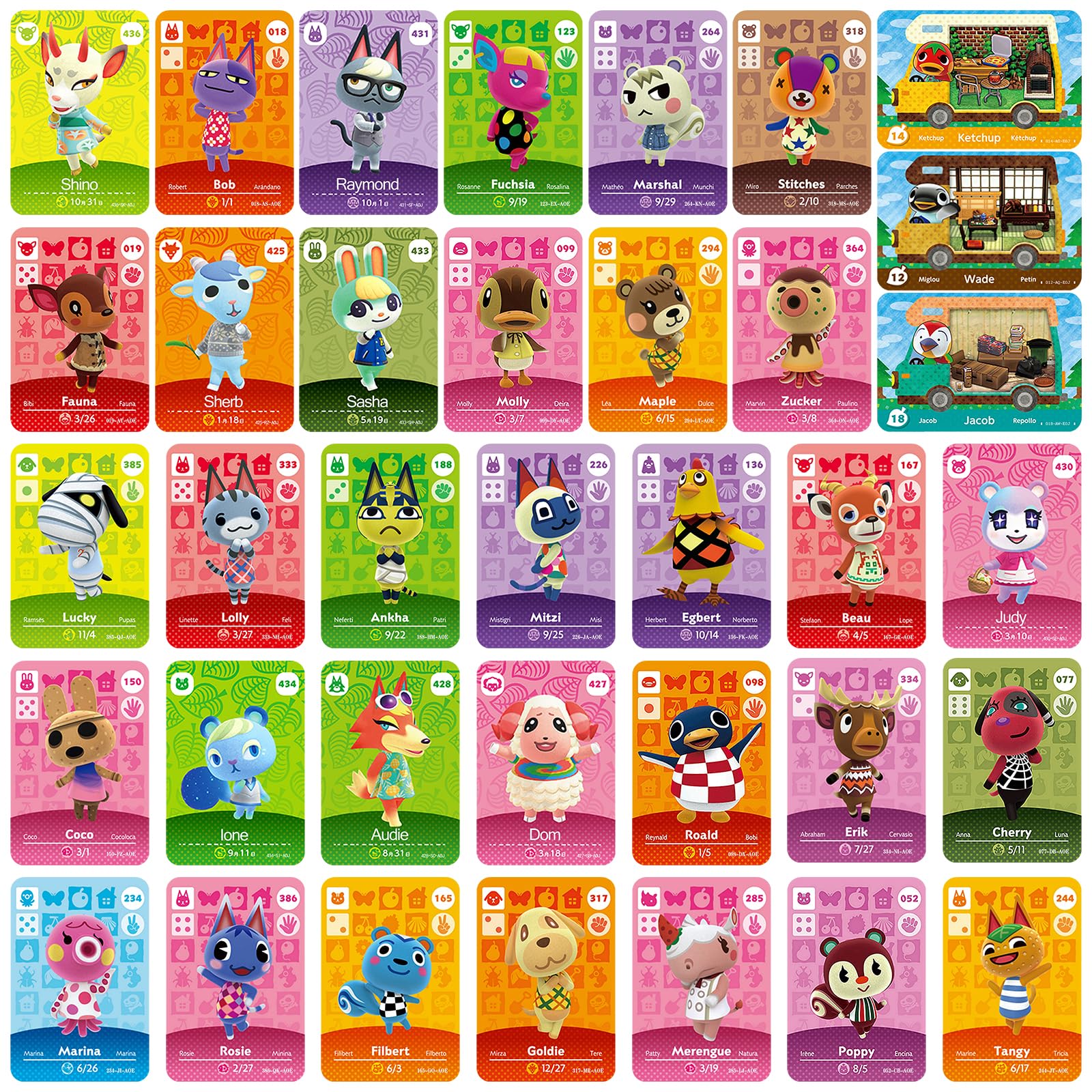 Amazon.com: 36 PCS NFC Mini Villager Cards - with Iron Box : Toys