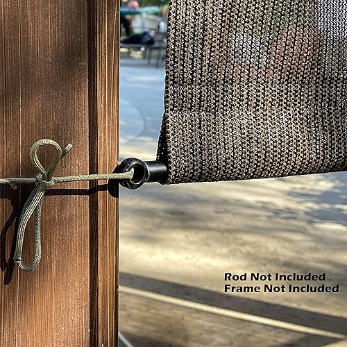 Miniatura 4 de Alion Home Toldo de repuesto personalizable de polietileno de alta densidad permeable con bolsillos para barra para pérgola (16 x 10 pies, marrón