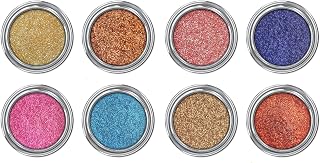 Concrete Minerals Natural Glitter Eyeshadow, Iridescent Shine and High Pigmentation, 100% Vegan and Cruelty Free, 2.4 Grams Loose Mineral Powder (Glitter Sample Bundle)