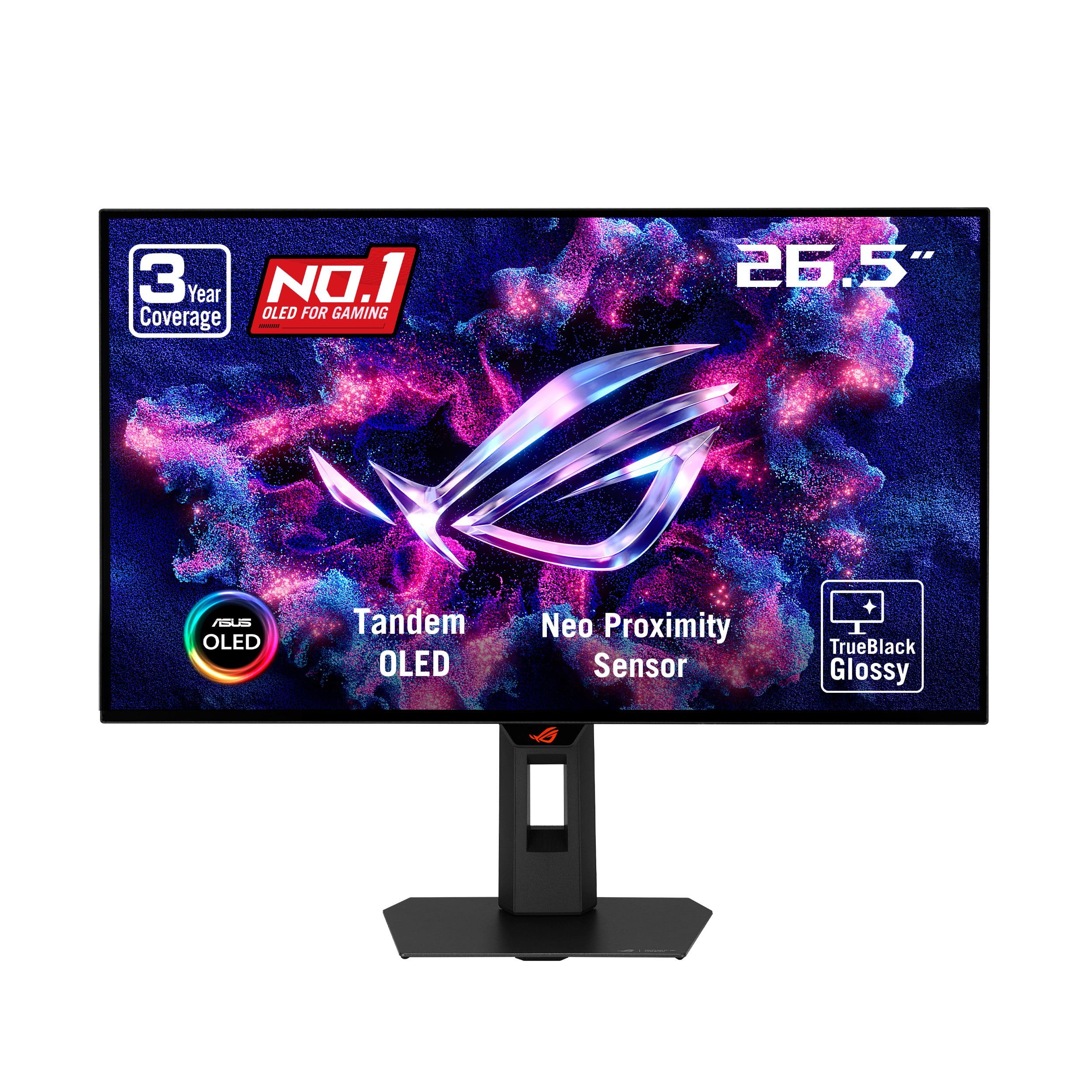 ASUS ROG Strix OLED 27" 1440P Gaming Monitor (XG27AQWMG) ― QHD, TrueBlack Glossy Tandem OLED, 280Hz, 0.03ms, Neo, Sensore di prossimità, DisplayHDR True Black 500, 99% DCI-P3, DisplayWidget, garanzia