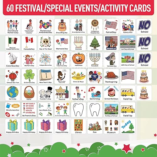 Miniatura 4 de Calendario y tabla de bolsillo para el clima, incluye 4 carteles exclusivos y 142 tarjetas, calendario infantil para aula y educación en el hogar,