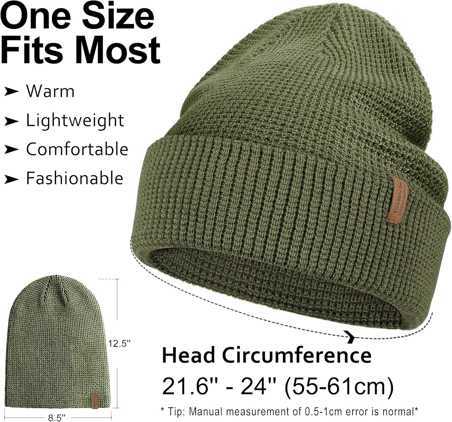 Warm Winter Beanie for Men & Women, Soft Merino Wool Blend Knit Hat, Slouch or Cuffed Style for Ski, Hiking & Outdoor Gift - Image 2