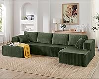 Vista 10 de Modular Sectional Couches Sofa, U-Shape L-Shaped Convertible Sleeper Sofa Bed, Cloud Couch Sectional for Living Room Bedroom Apartment Black - 5 Seat