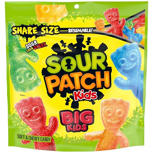Sour Patch Kids, Big Kids Soft and Chewy Gummy Candy, Share Size, 12 Ounce